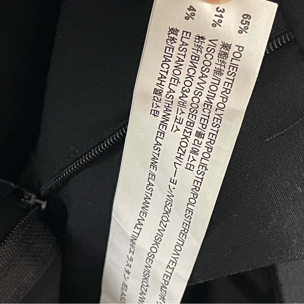 Zara Basic Black Mid-rise Cropped Tapered Trousers - 2 - Picture 6 of 6